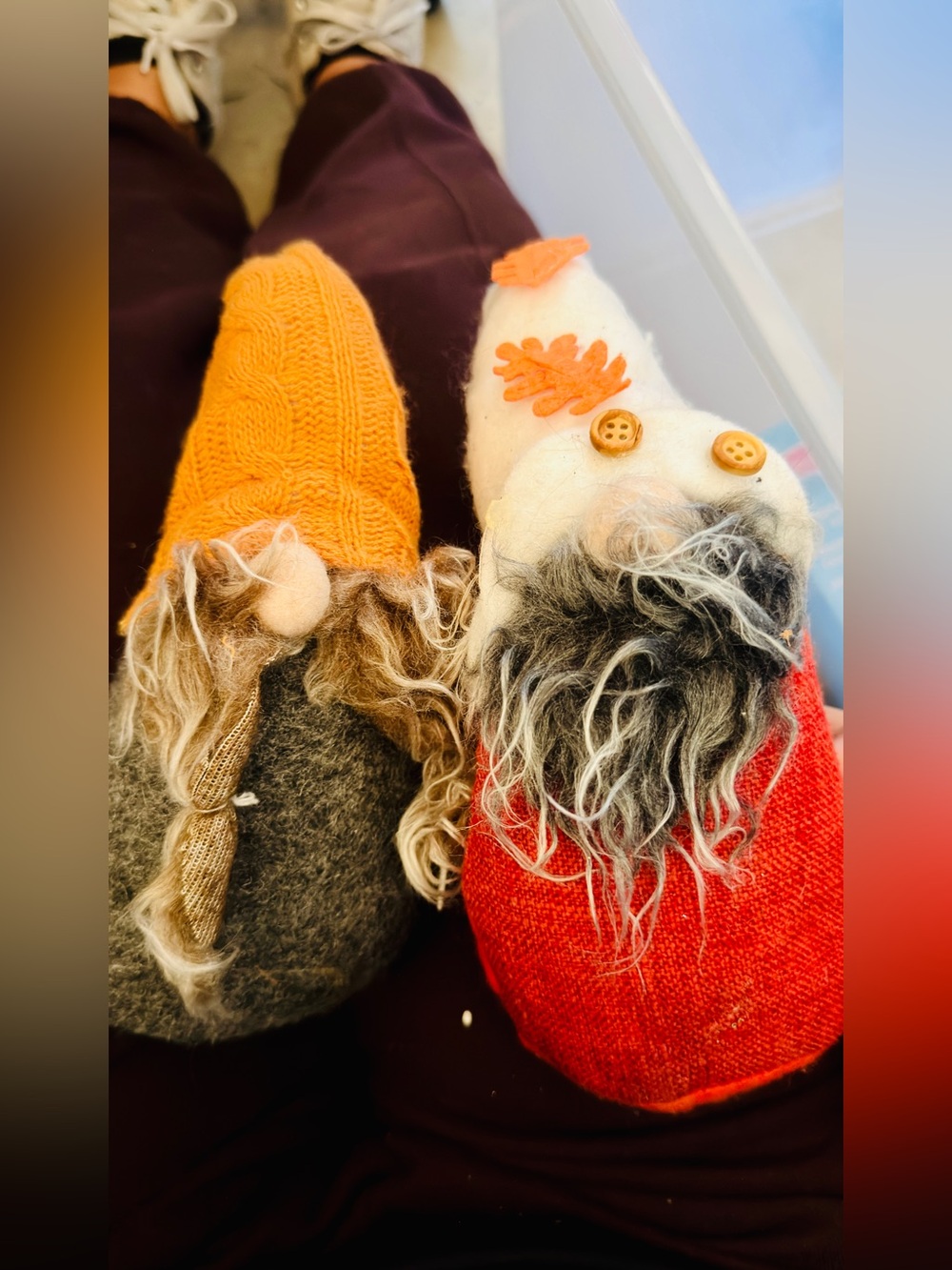 Plush Toy - Orange, Red, Gray